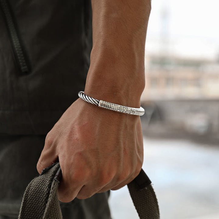 Buddha Stones, tibetisches Om Mani Padme Hum Herz-Sutra-Reinheits-Manschettenarmband - image 15