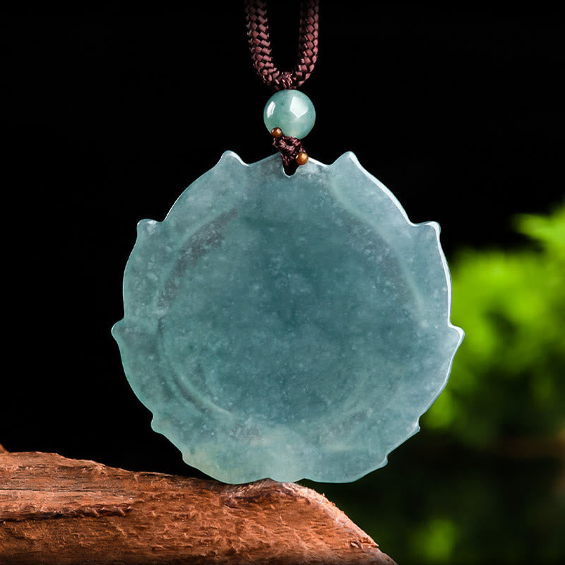 Buddha Stones, natürliche Jade, lachender Buddha, Lotus-Muster, Glücks-Halsketten-Anhänger - image 8
