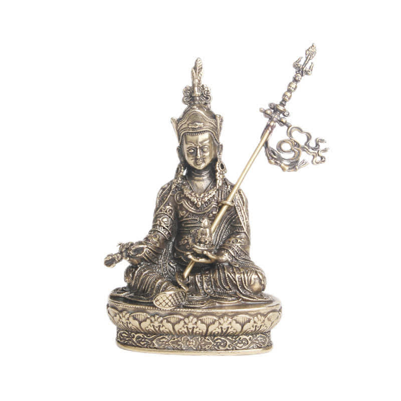 Padmasambhava Buddha Figur Gelassenheit Kupfer Statue Dekoration Tempel Ornament - image 10