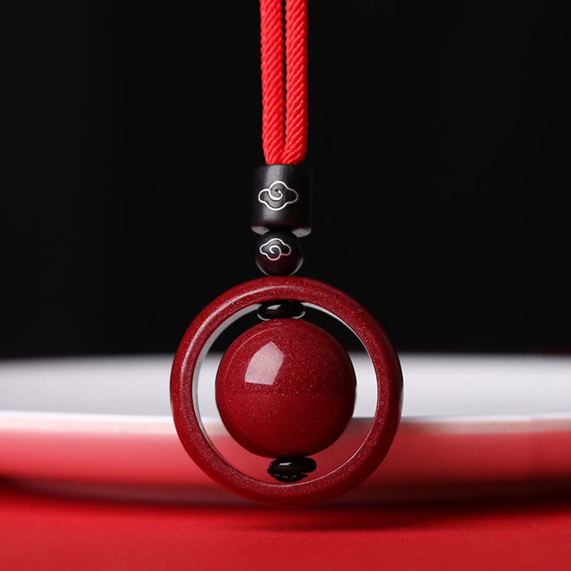 Buddha Stones, Zinnober, Om Mani Padme Hum, PiXiu, Segen, Glücksperlen-Halsketten-Anhänger - Glückverheißende Wolken - Rotes Seil - image 22