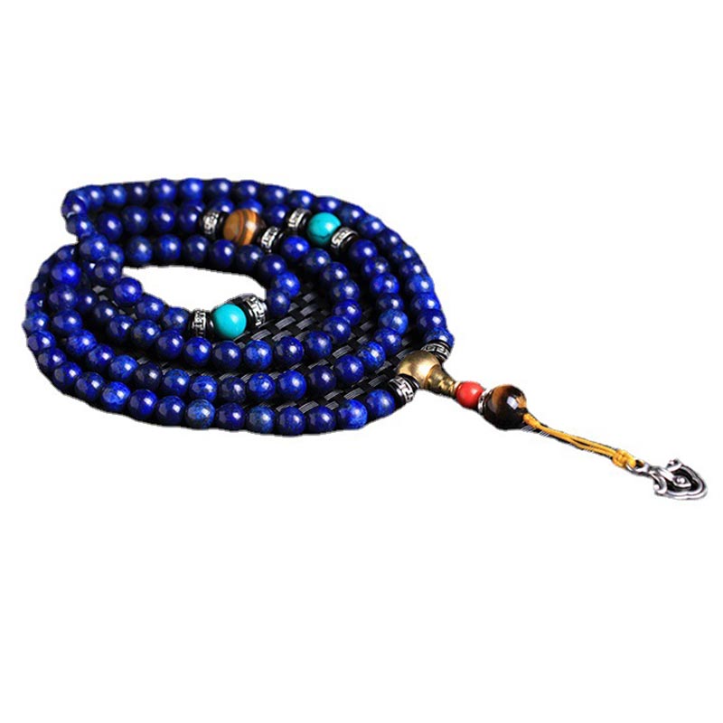 Buddha Stones 108 Perlen Lazurite Positive Armband Mala