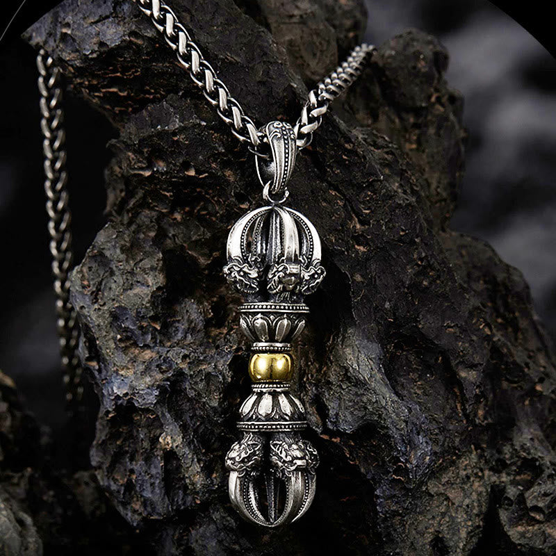 Buddha Stones, tibetischer Dorje-Vajra-Design, Reichtums-Halsketten-Anhänger - Halskette & Kielkette - image 0