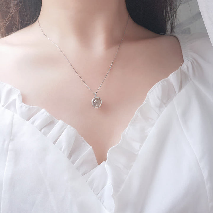 Buddha Stones Halskettenanhänger aus 925er-Sterlingsilber, Mondstein, Liebesplanet, drehbares Muster - image 9