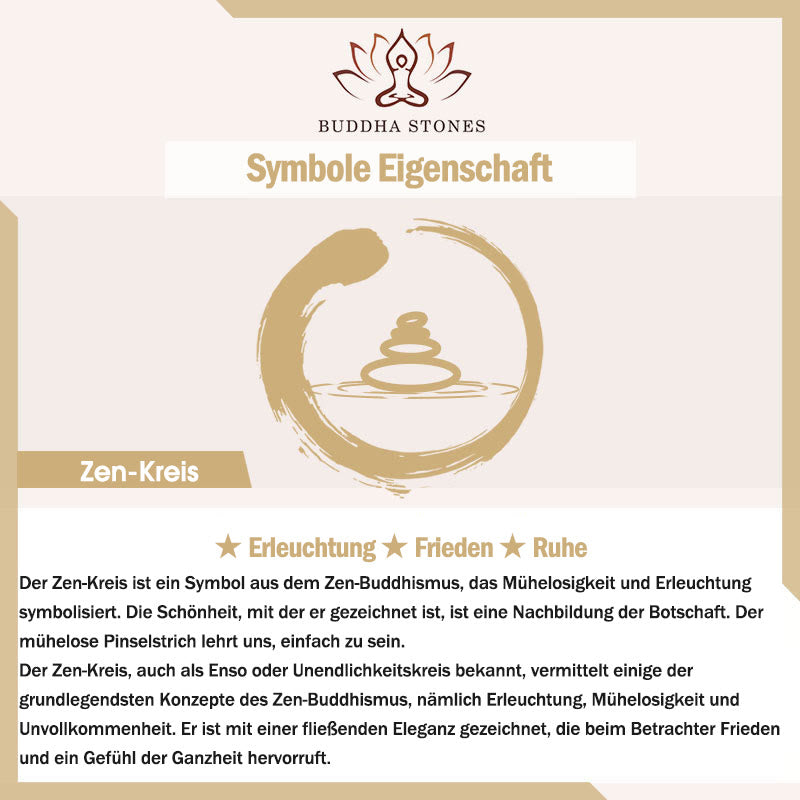 Buddha Stones, Zen-Kreis, Ebenholz, Erleuchtungs-Halsketten-Anhänger