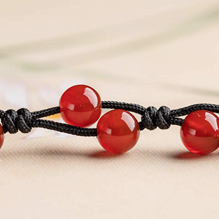 Buddha Stones Roter Achat Moosachat Zinnober Ruhe Armband
