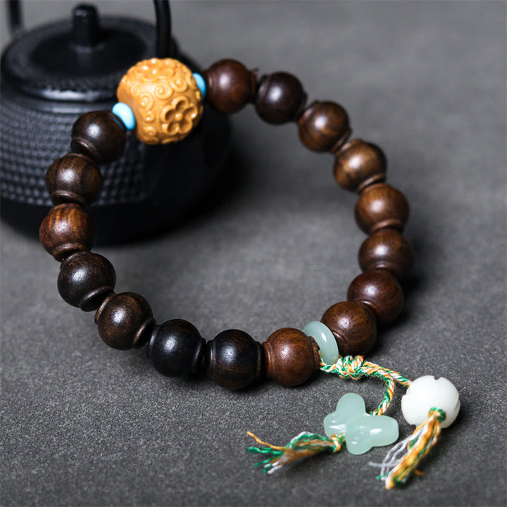 Buddha-Steine, Adlerholz, Laterne, Perlen, Schmetterling, Lotus, Charm, Stärke-Armband