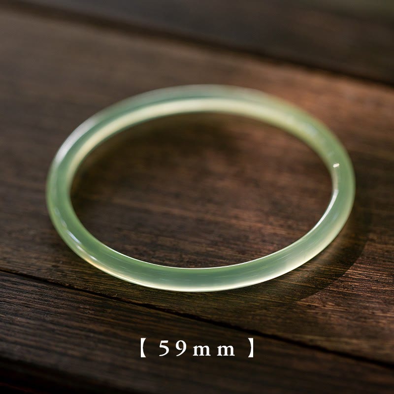 Buddha Stones, natürlicher grüner Chalcedon, Stärke, Mut, Manschettenarmband - 59 mm - image 11