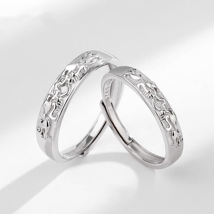 Buddha Stones 925 Sterling Silber PiXiu Balance Verstellbarer Paarring - image 1