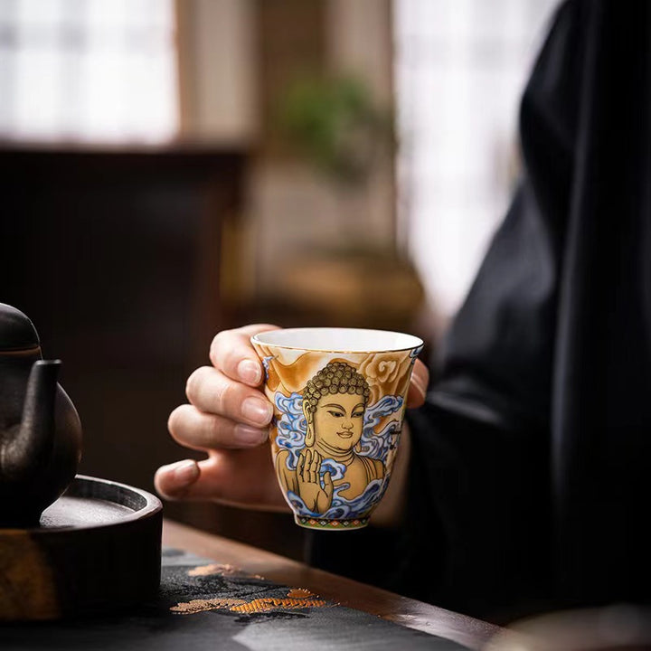 Buddha Stones Dunhuang Color Flying Apsaras Teetasse Kung Fu Teetasse