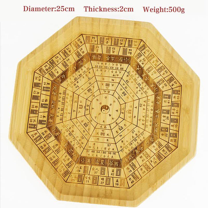 Feng Shui Bambus-Bagua-Karte Harmonie-Energiekarte - Bagua-Karte mit 64 Trigrammen, 25 cm - image 24