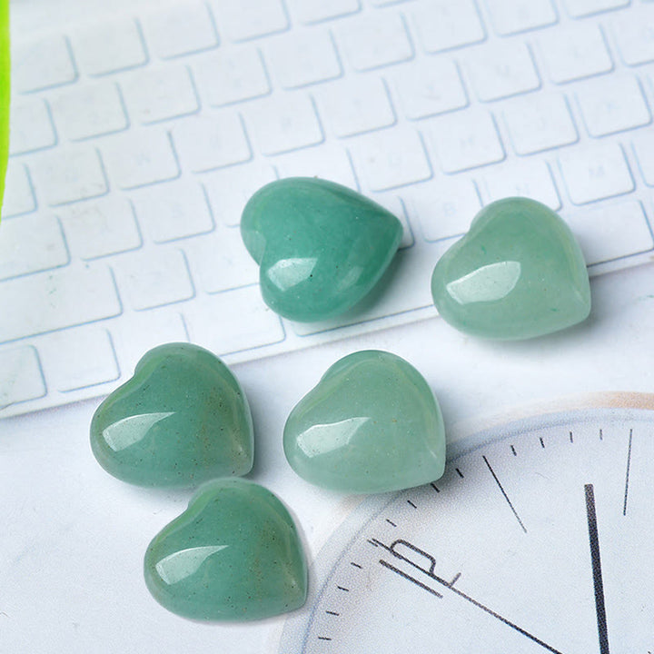 Natürlicher Amethyst-Tigerauge-Stein, Liebesdekoration - Grüner Aventurin*5 Stück - image 7