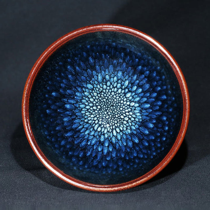 Buddha Stones, handgefertigt, blauer Francolinus-Spot, chinesische Jianzhan-Keramik-Teetasse, Kung-Fu-Teetasse, Schüssel - image 12