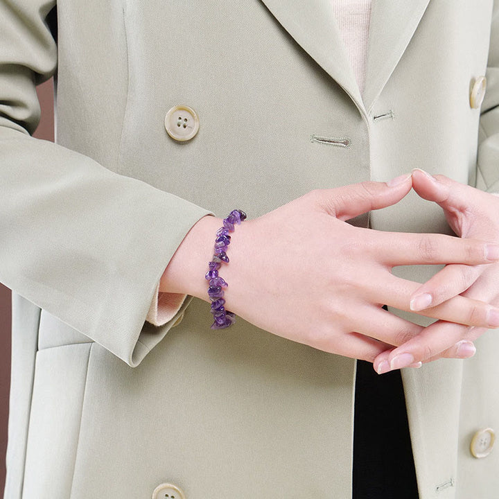 Armband aus natürlich geformtem, unregelmäßig geformtem Kristallstein – wohltuende Wärme - image 12