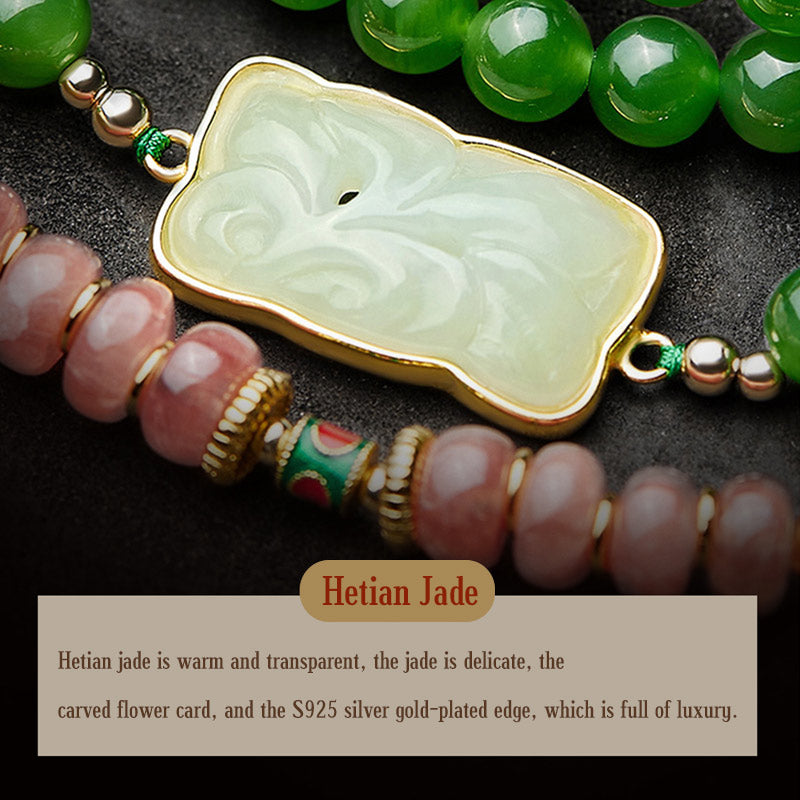 Buddha Stones 108 Mala Perlen Cyan Jade Roter Achat Lachender Buddha Glücksarmband - image 13