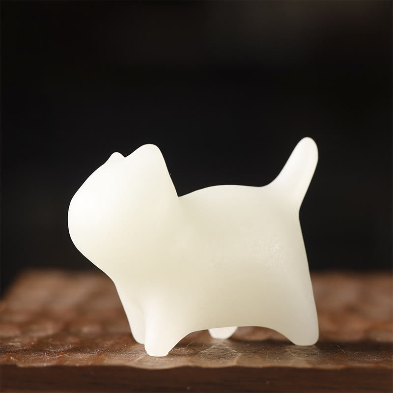 Buddha Stones, 2 Stück, Mini-Glühstein, niedliche Katze, leuchtende Glückskatze, Energie-Dekoration - image 1