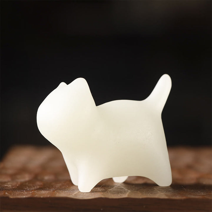 Buddha Stones, 2 Stück, Mini-Glühstein, niedliche Katze, leuchtende Glückskatze, Energie-Dekoration - image 1