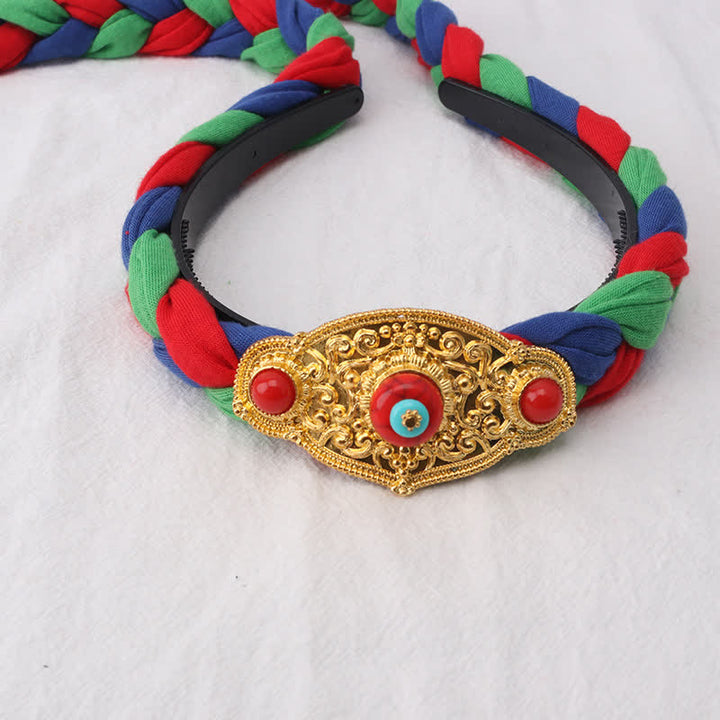 Tibetische bunte Quastenperlen Haarschmuck Haarschmuck - image 6
