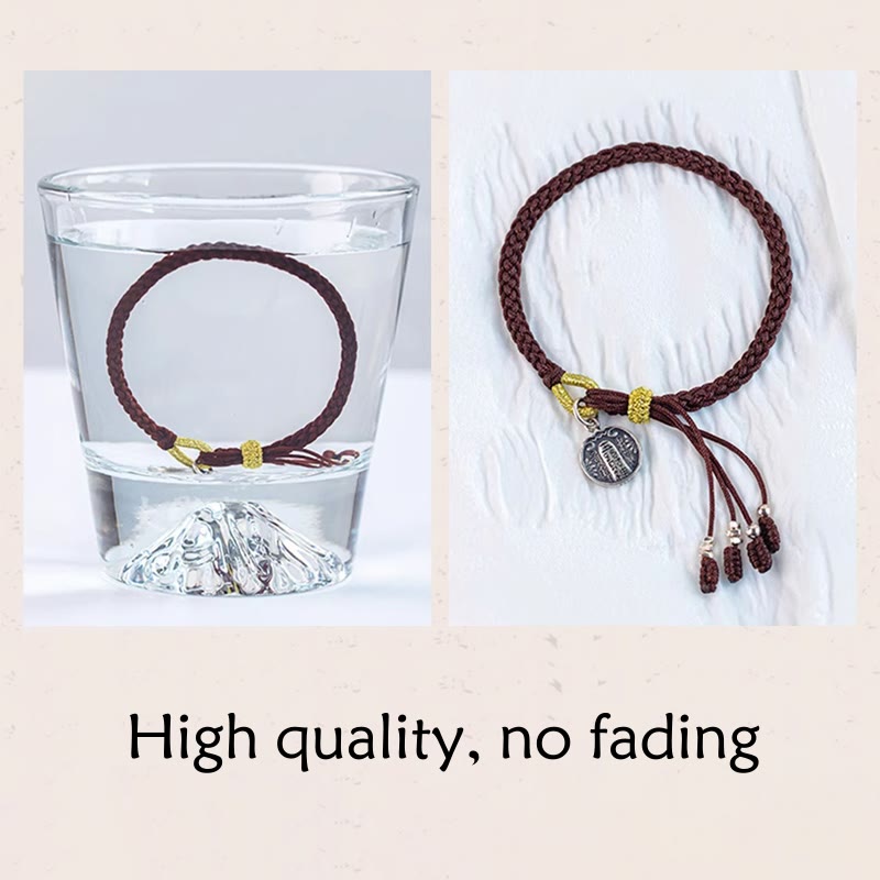 Buddha Stones Handgefertigtes Armband aus 925er-Sterlingsilber, fünf Richtungen, Götter des Reichtums, Glück, Schutz, Schnurgeflecht - image 12