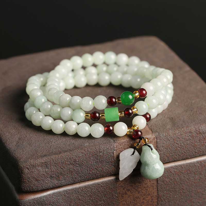 Buddha Stones, natürliches Jade-Pixiu-Kürbis-Armband - image 1