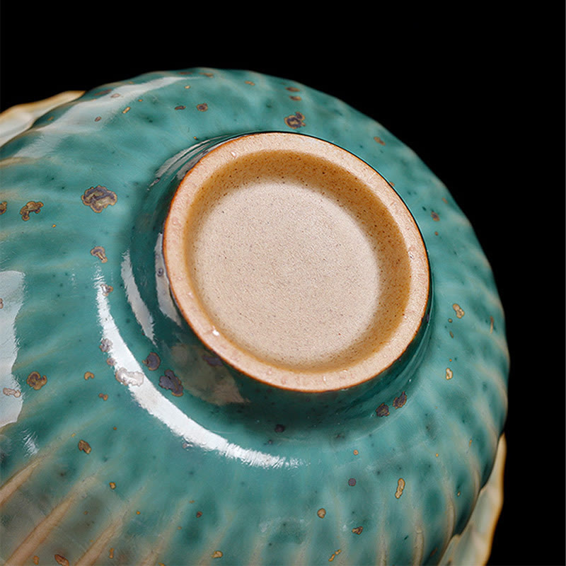Buddha Stones Retro Glasur Ofenwechsel Keramik Gaiwan Sancai Teetasse Kung Fu Teetasse und Untertasse mit Deckel - image 12