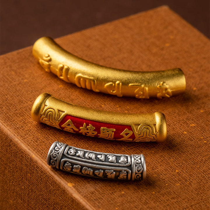 Buddha Stones 999 Sterling Silber Tibet Handgefertigtes Om Mani Padme Hum Fu Charakter TopRank Charakter Glück geflochtenes Armband