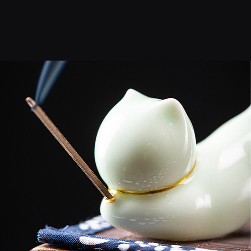 Hübsche Katze-Panda-Keramik-Segen-Räuchergefäß-Dekoration - image 12