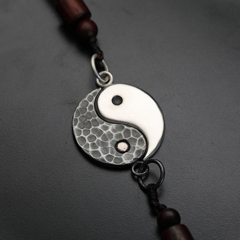 Buddha Stones Halskettenanhänger aus 990er Sterlingsilber mit Yin-Yang-Symbol für Balance und Harmonie - image 1