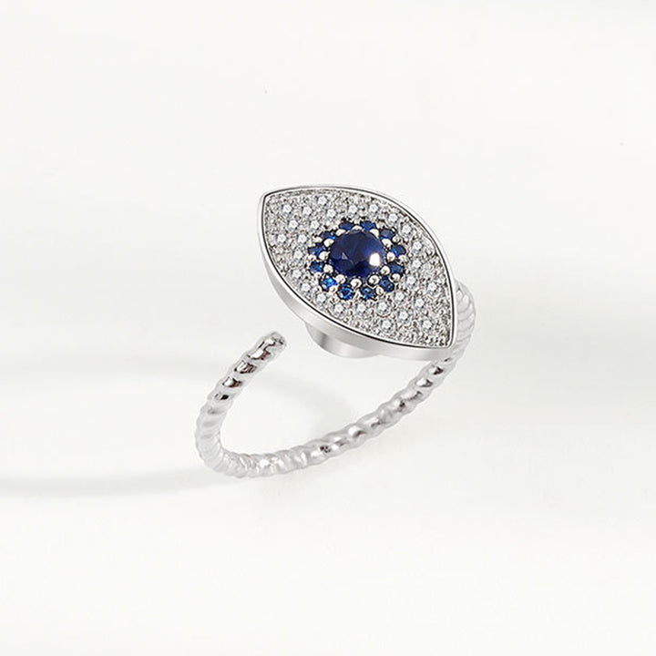 925 Sterling Silber Evil Eye Protection Blessing Drehbarer Ring - image 2