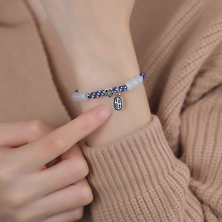 Handgefertigtes Glücksseil-Armband mit Buddha Stonesn - image 3