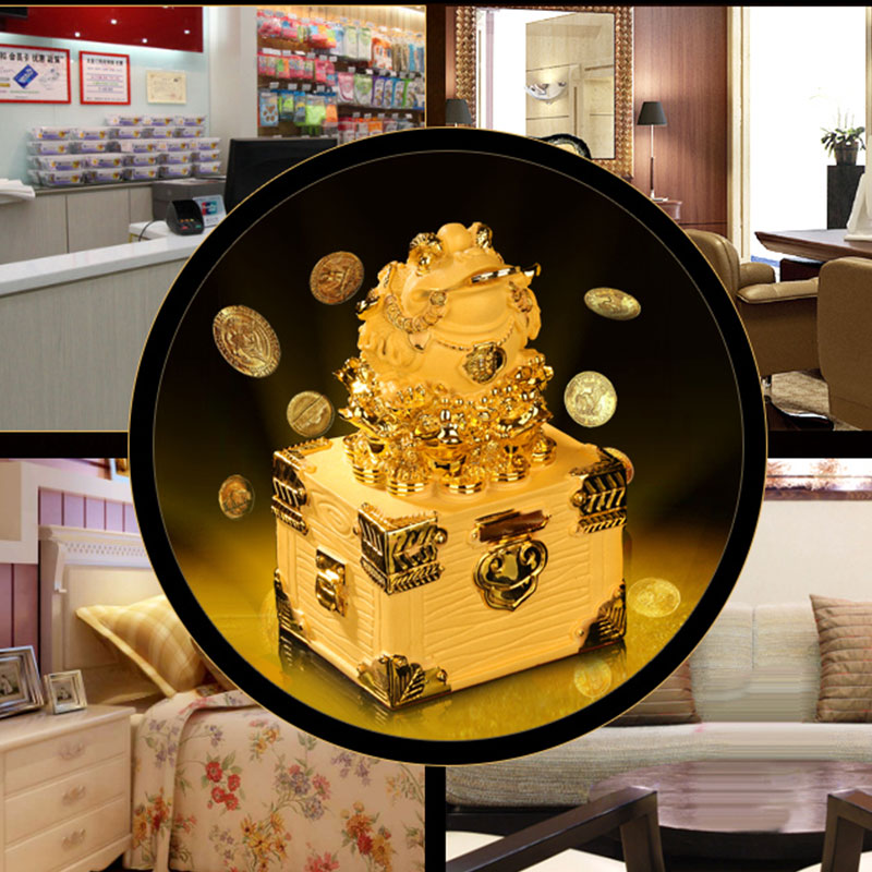 Buddha Stones Feng Shui Geld Frosch Statue Glück Reichtum Dekoration - image 10