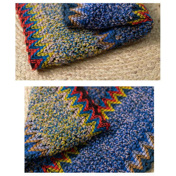 Tibetischer Schal mit Buddha Stonesn, weich, warm, Strickmantel, Winter, tibetischer Quastenschal - image 18