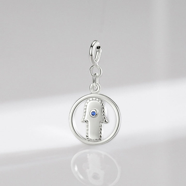 925 Sterling Silber Böser Blick Hamsa Symbol Wohlstand Glück Kette Halskette Anhänger