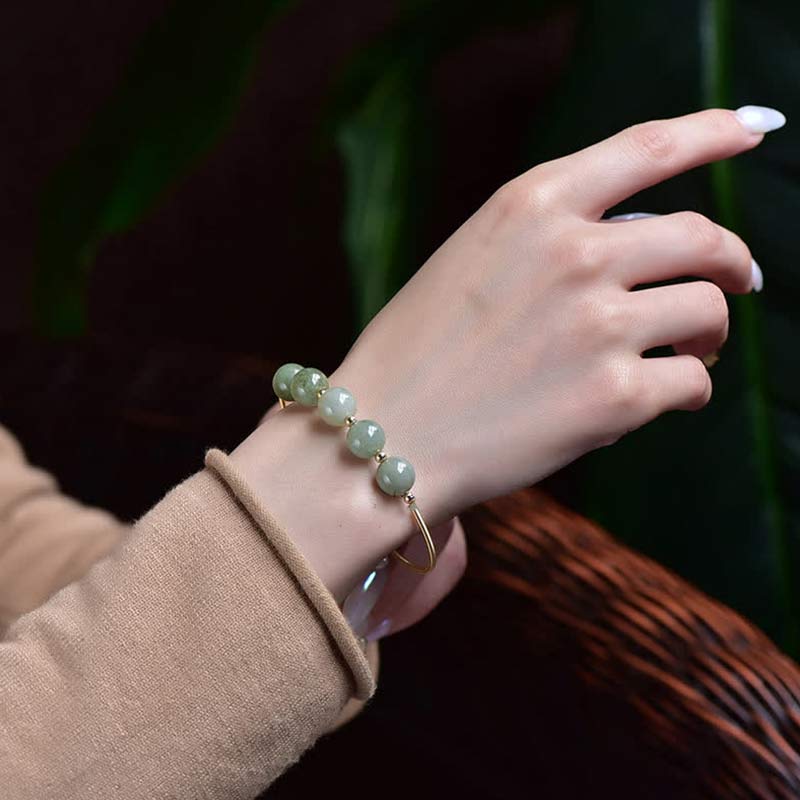 Buddha Stones Jade Fülle Glück Segen Armband Armreif