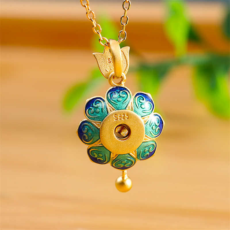 925 Sterling Silber Tibet Lotus Gebetsmühle Roter Achat Erleuchtung Halskette Anhänger - image 4