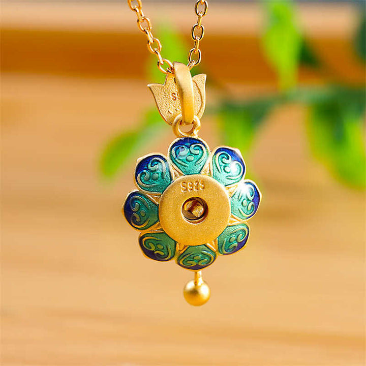 925 Sterling Silber Tibet Lotus Gebetsmühle Roter Achat Erleuchtung Halskette Anhänger - image 4