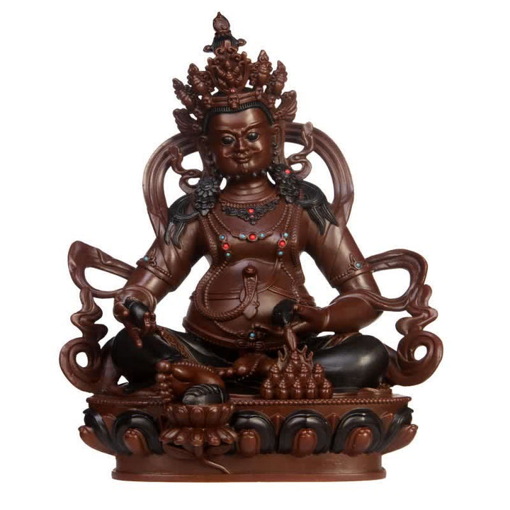 Gelbe Jambhala Bodhisattva Figur Mitgefühl Kupfer Statue Home Office Dekoration - image 17