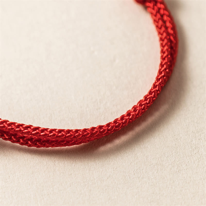Armband aus 925er-Sterlingsilber mit Buddha Stonesn, Jahr des Drachen, Glücksstärke, rotes Seil - image 4
