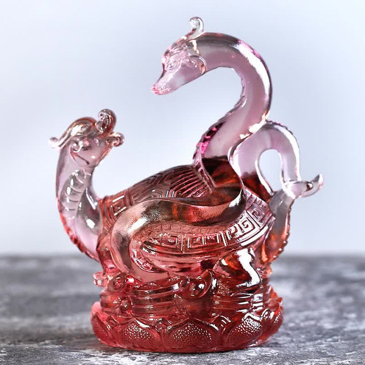 Buddha Stones, Feng Shui, vier Symbole, azurblauer Drache, handgefertigt, Liuli-Kristall, Kunststück, Dekoration für Zuhause und Büro - Schwarze Schildkröte - image 13