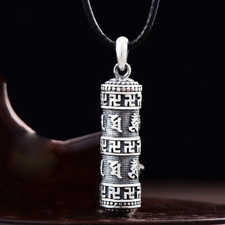 Buddha Stones tibetischer Om Mani Padme Hum Buddha Hakenkreuz Luck Halskette