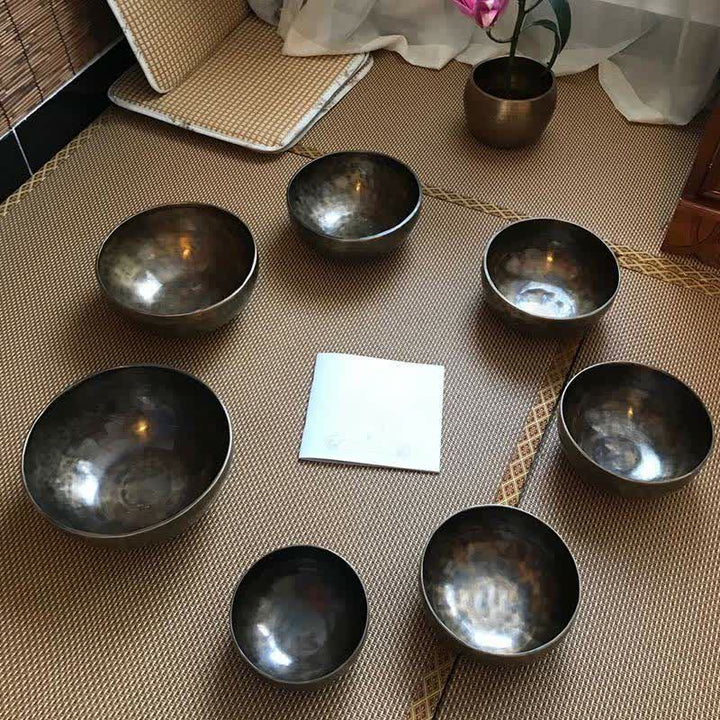 Mond-Regenbogen-Vollmond-Klangschale, handgefertigt für Heilung und Meditation, Klangschalen-Set mit positiver Energie - image 14