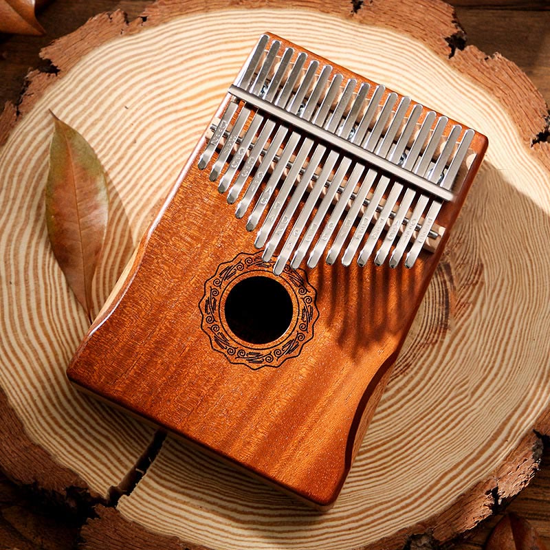 Buddha Stones Kalimba 17 Tasten Daumenklavier Mahagoniholz Akazie Walnuss Tragbares Fingerklavier