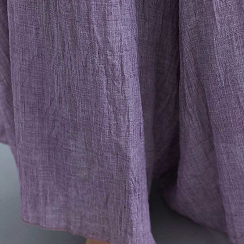 Buddha Stones Damen-Hose, lässig, lockere Hose aus Baumwollleinen, weites Bein für Yoga und Tanz