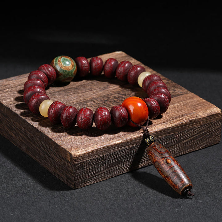 Buddha Steine Tibet Bodhi Samen Dzi Perle Tanzen Löwe Glück Armband Handgelenk Mala