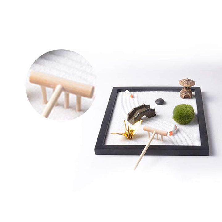 Koi-Fisch, kleine Brücke, Graslandschaft, Frieden, Meditation, Zen-Gartendekoration - image 7