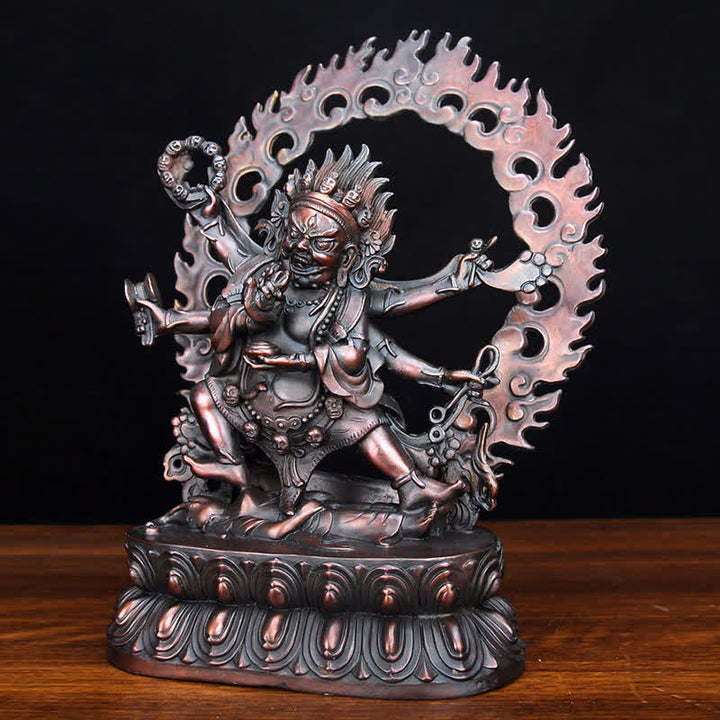Tibet Mahakala Bodhisattva Figur Mitgefühl Kupfer Statue Dekoration - image 6