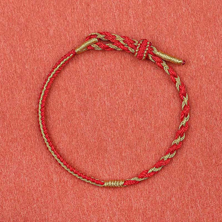 Buddha Stones Handgefertigtes chinesisches Sternzeichen-Kaninchen-Hahn-Ratte-Pferd-Drachen-Schutzgeflecht-Armband - image 9