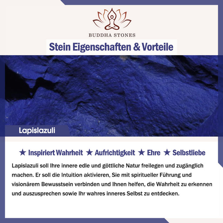 Buddha Stones Schutzarmband aus natürlichem Tigerauge-Lazurit