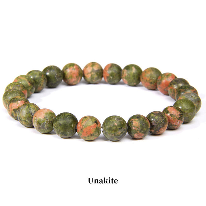 Buddha Stones Naturstein-Quarz-Heilperlen-Armband