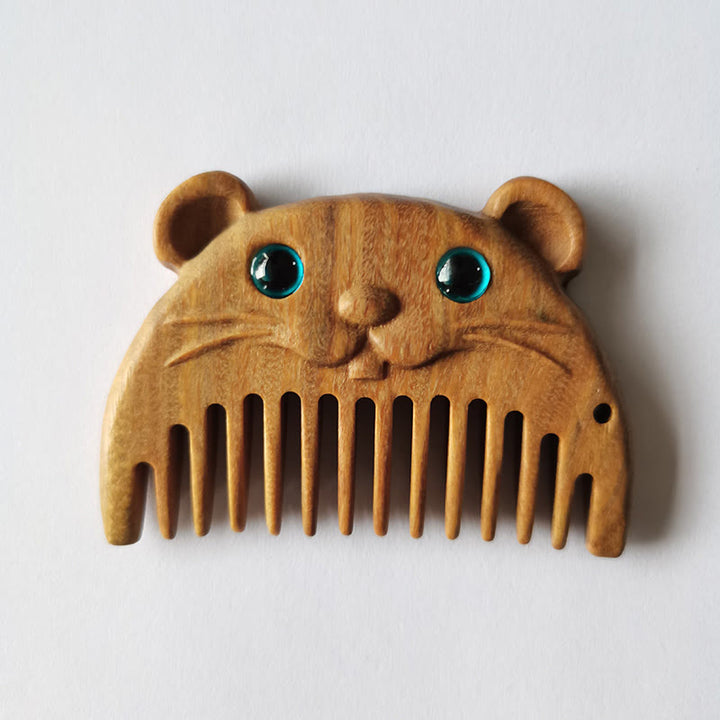 Tragbarer Mini-Kamm mit chinesischem Sternzeichen, grünem Sandelholz, Frieden - Grünes Sandelholz - Ratte - image 21