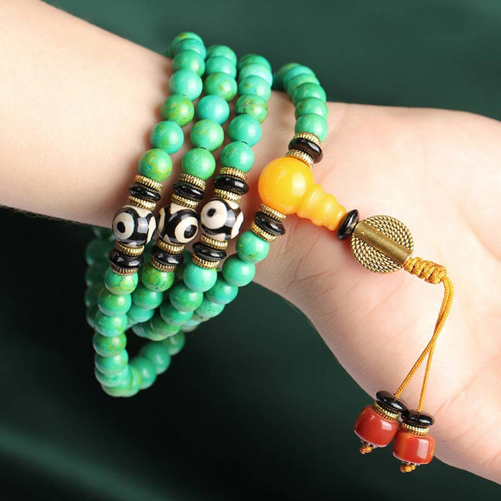 Tibetisches türkisfarbenes Mala-Balance-Halsketten-Armband - image 3